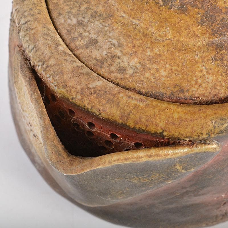 煎茶道具　備前焼　備前陶苑　般若心経刻　宝瓶　Y　R7385