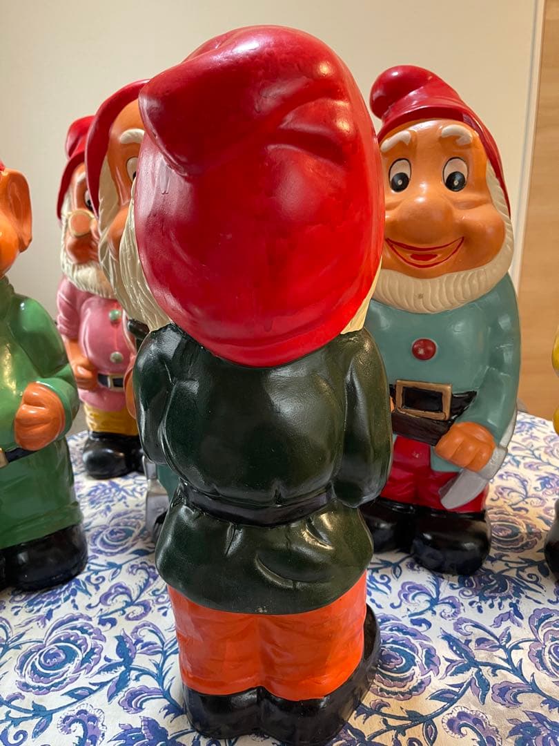 未使用品 七人の小人 陶器の置物