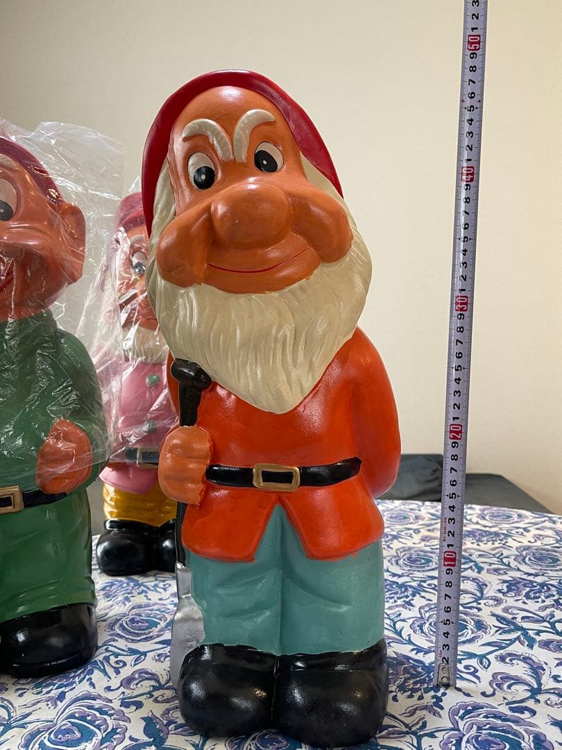 未使用品 七人の小人 陶器の置物