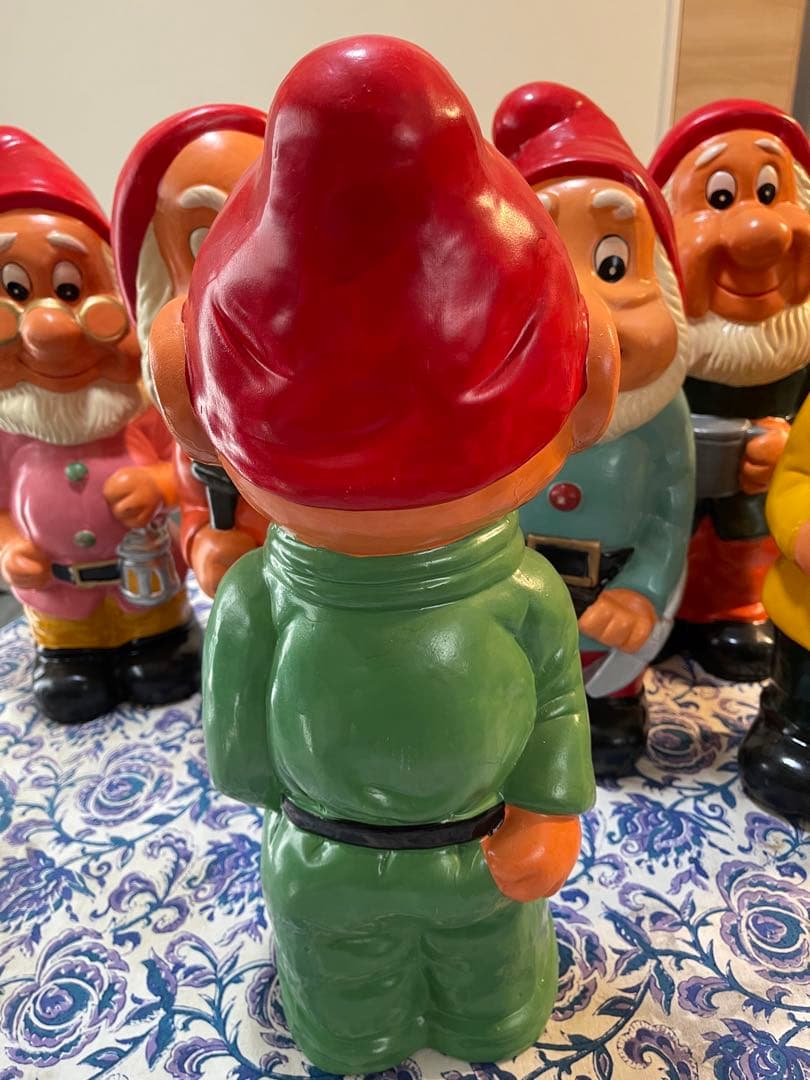未使用品 七人の小人 陶器の置物