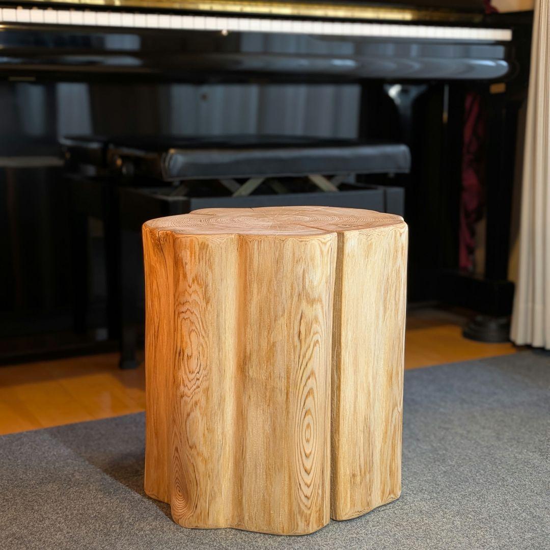 poochan　天然ヒバ　大型　切り株　丸太　椅子　テーブル　高さ約41㎝