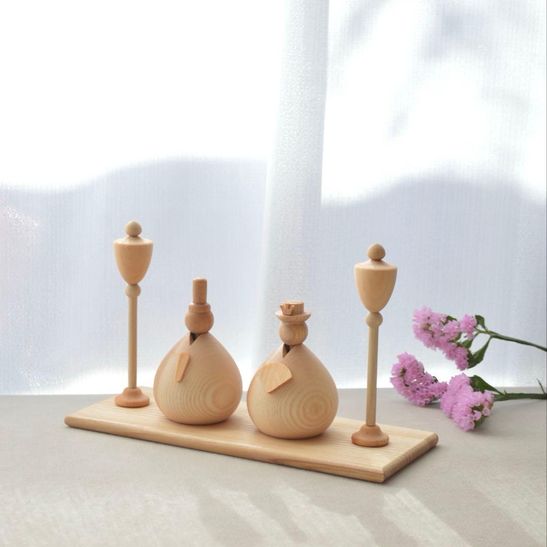 【新品正規品】木製雛人形-natura-コンパクト ナチュラル シンプル 初節句