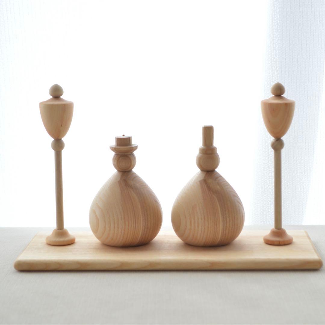 【新品正規品】木製雛人形-natura-コンパクト ナチュラル シンプル 初節句