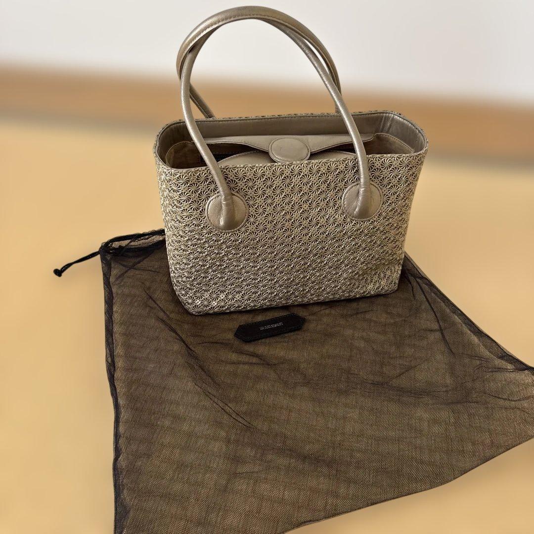 ヒロコハヤシ ジラソーレ ゴールド ミニ ハンドバッグ トート 保存袋付き