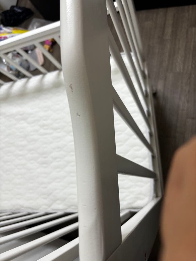 ひかしお　KATOJI ハイシートベビーベッド ホワイト 02021