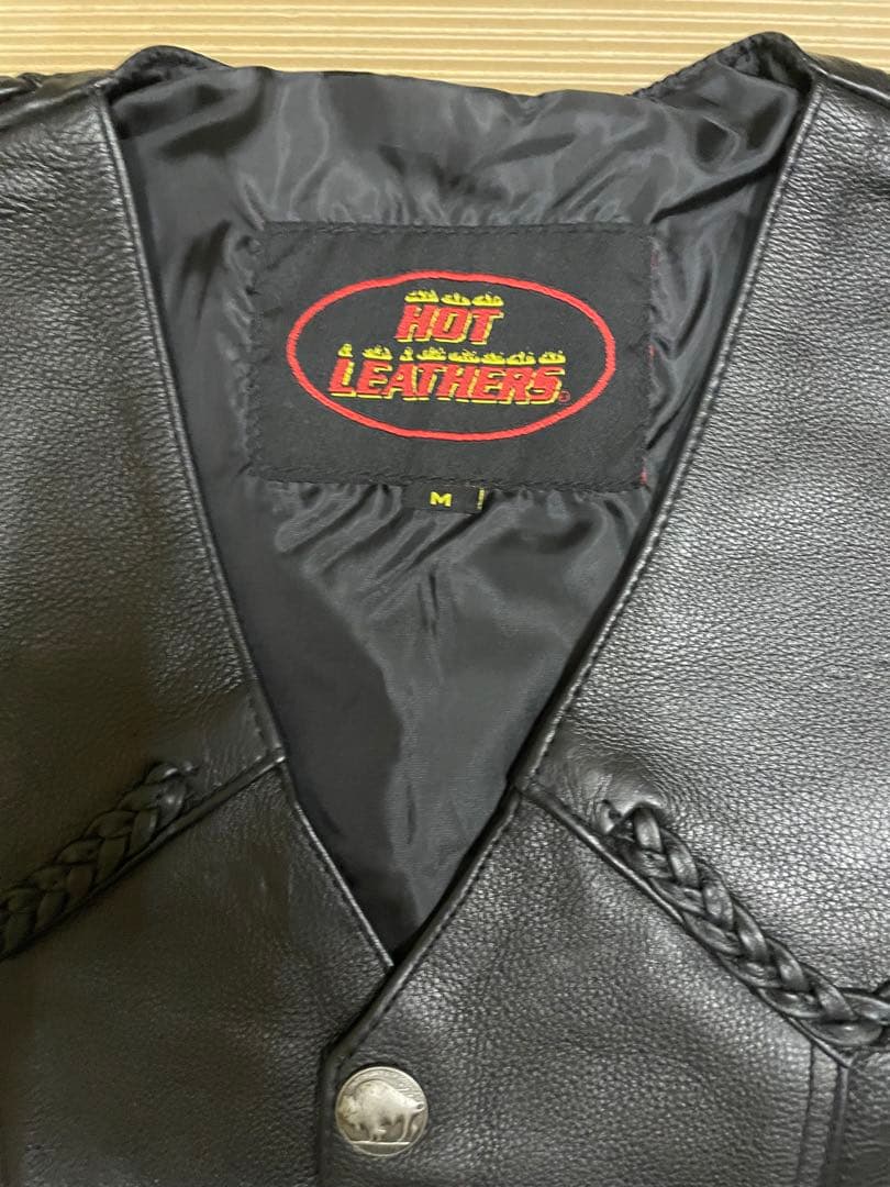未使用　HOT LEATHERS バイカー　アメリカンベスト 　コンチョ ベスト