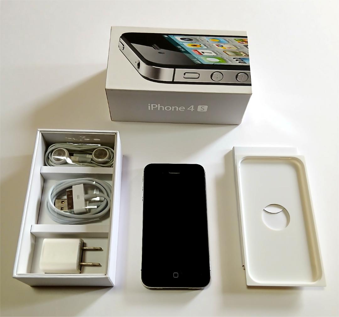 Softbank iPhone 4s 黒- 極上状態 100% バッテリー