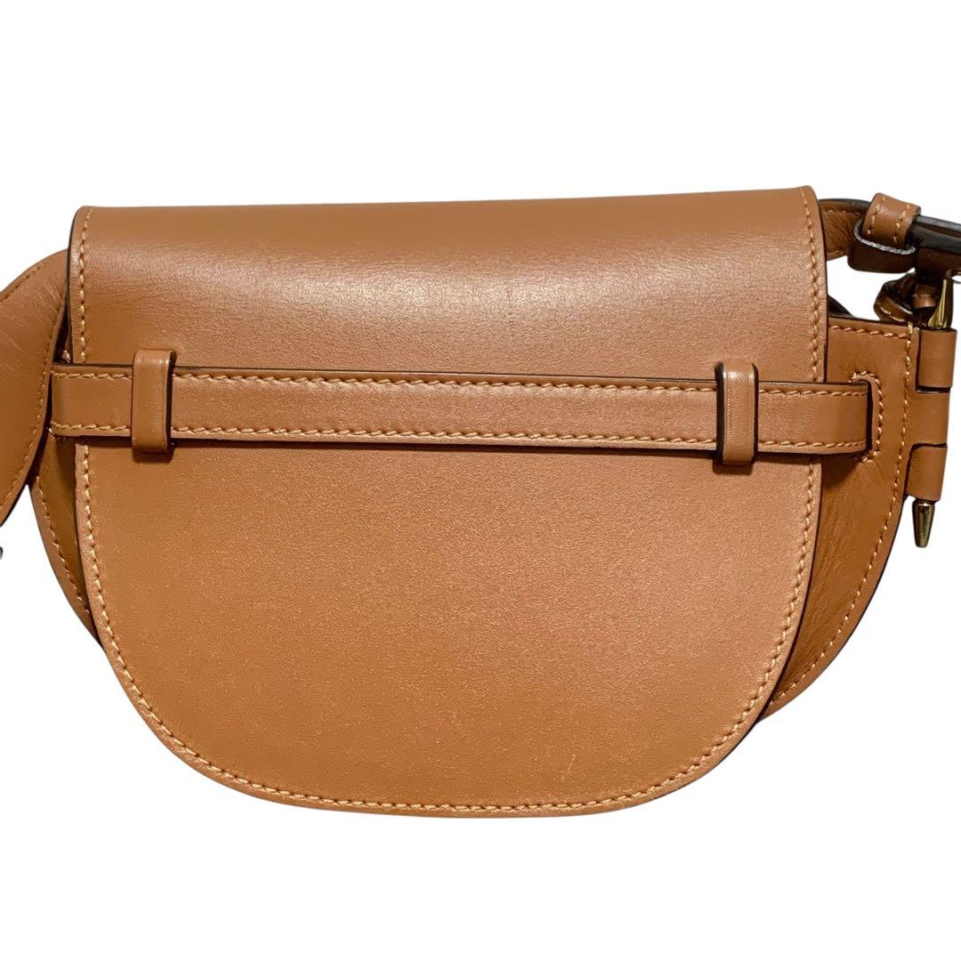 ロエベ ゲート デュアル スモール ショルダーバッグ ブラウン 茶色