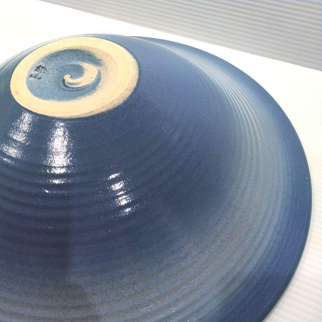 信楽焼 兼山窯 兼山シリーズ 池坊 花器 水盤 池坊好み 生け花 ブルー 青