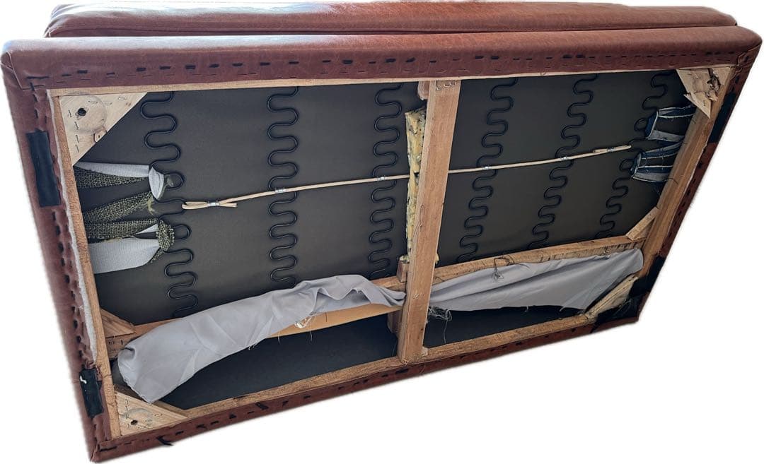 ソファ キャメルブラウン 合皮