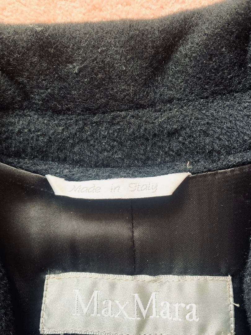 【お値段交渉可能　最終引越しの為値下げ】MaxMara ブラックウールコート