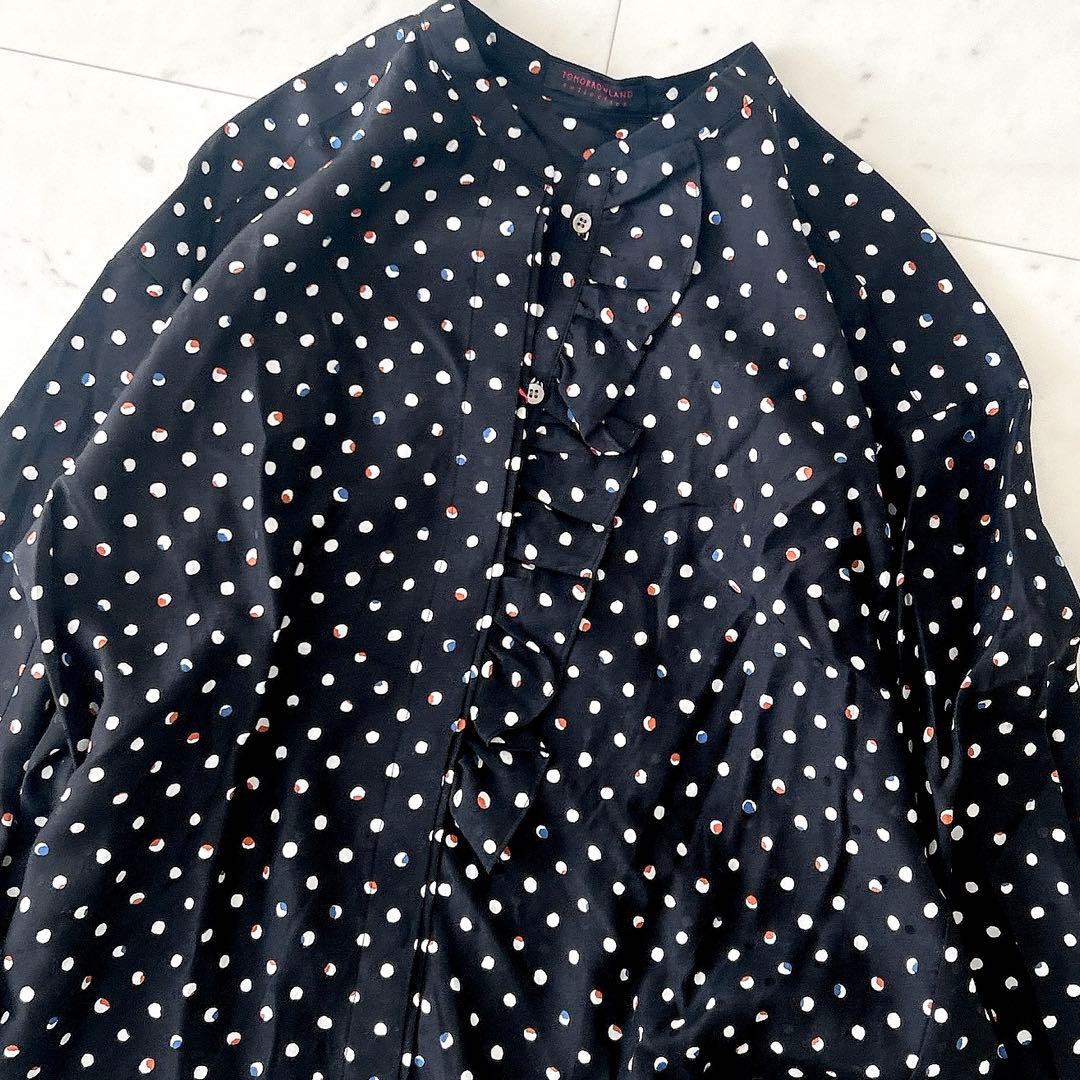 未使用タグ付き トゥモローランド コレクション シルク コットン 長袖ブラウス