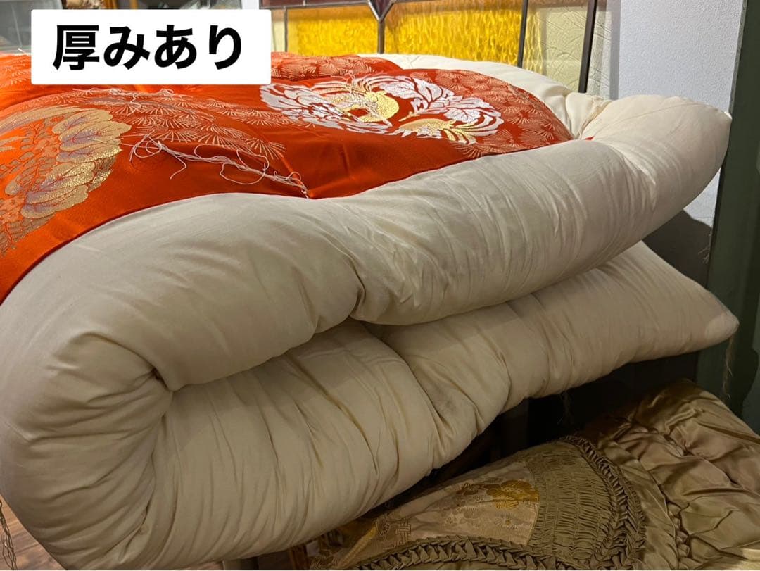 婚礼布団 昭和レトロ 当時物 インテリア 鶴