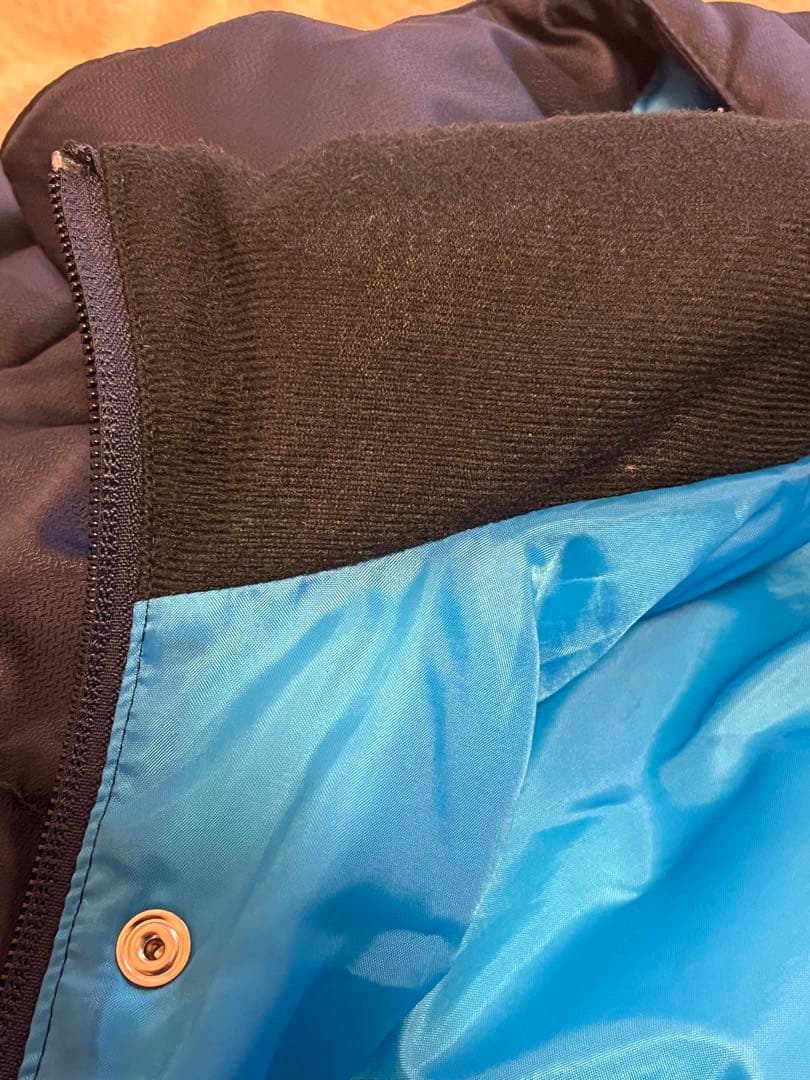 ［美品］umbro　ロングダウンコート　 ベンチコート　ネイビー フード付　L