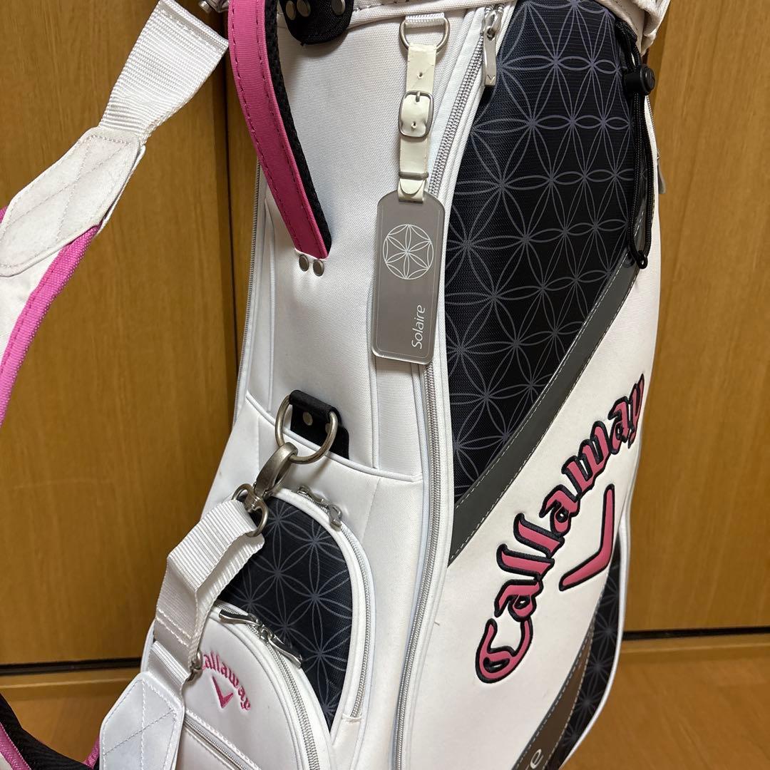 ゆ*ゃ様 キャロウェイ キャディバッグ レディース Solaire ホワイト×ピ