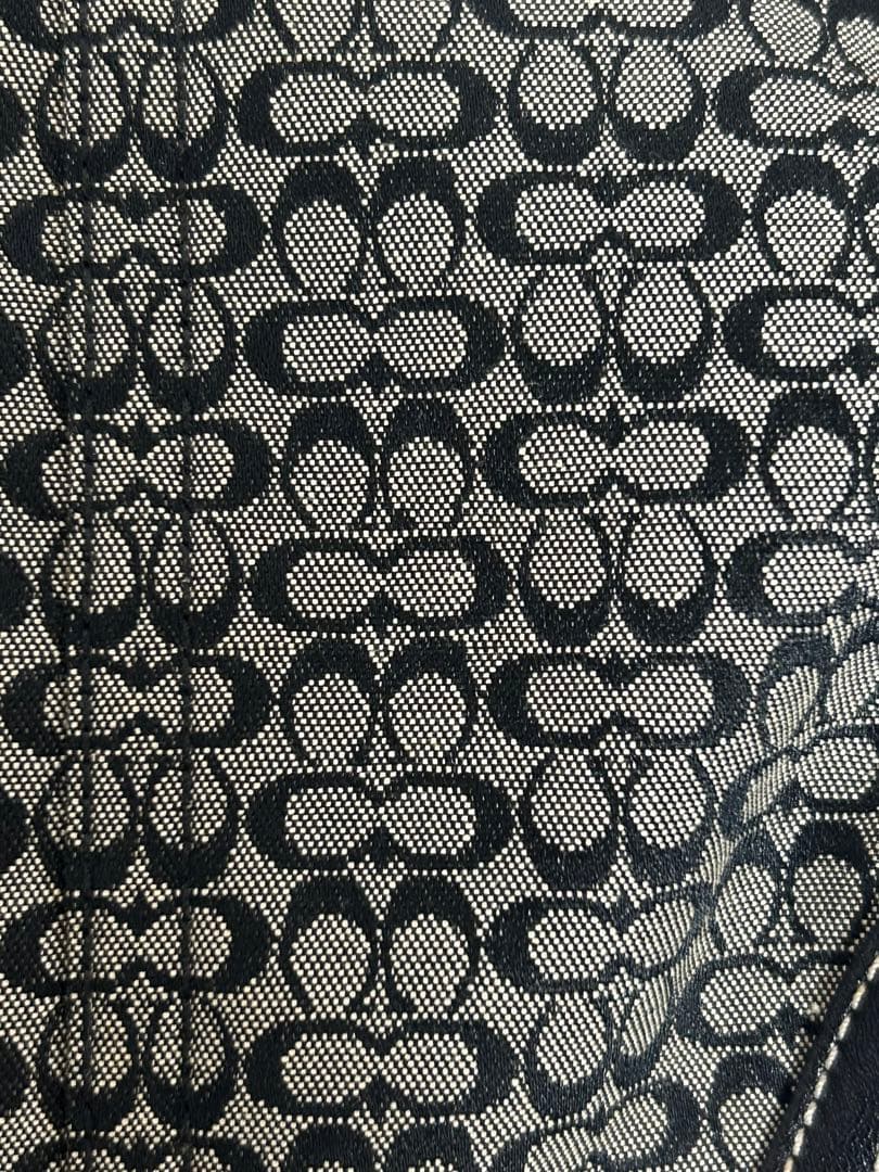 美品 コーチ COACH バッグ ハンドバッグ ミニ シグネチャー ブラック