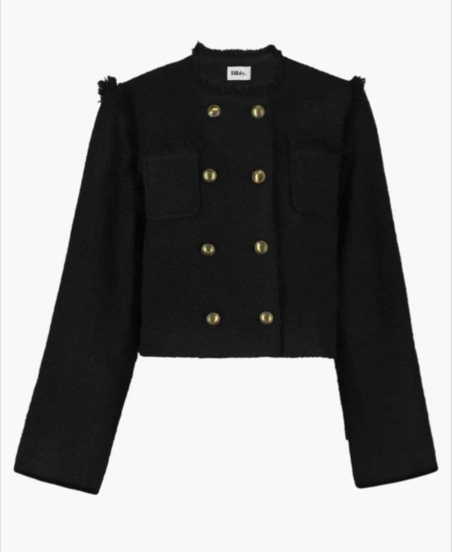 Bibiy. ELISA TWEED JACKET　ツイードジャケット 金ボタン