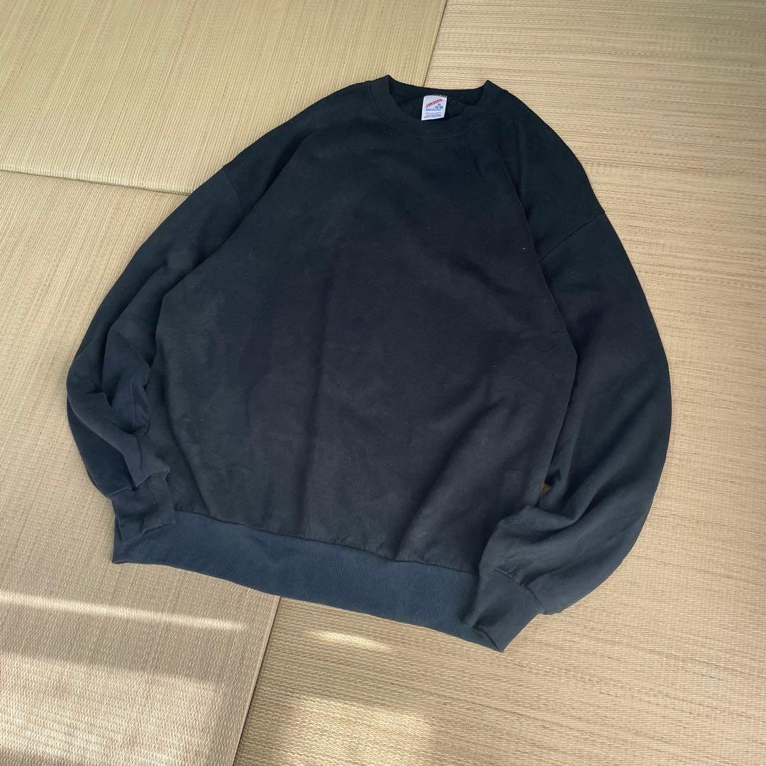 h*n様 80s USA製 ジャージーズ JERZEES ブラック 無地 スウェ