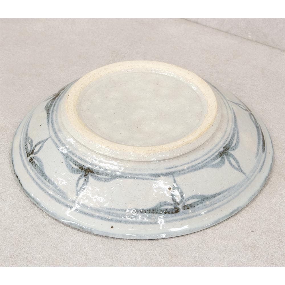 河井久 飾り皿 大皿「花紋鉢」直径34.1cm 共箱 河井寛次郎・河井武一に師事