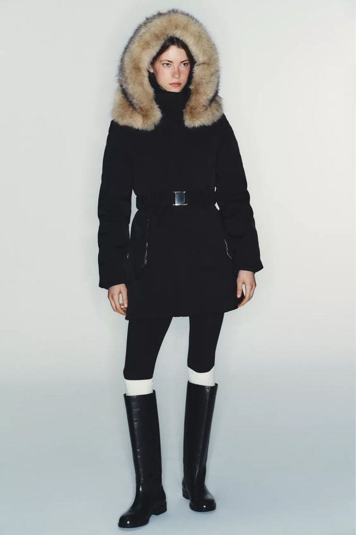 即発送可【新品未使用タグ付】フラットリアルレザーブーツ 36 黒