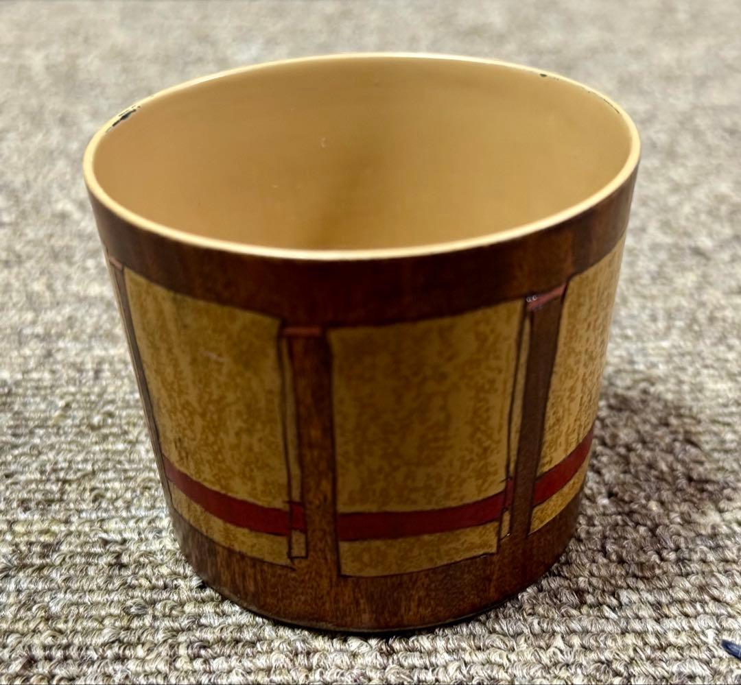 名雪園代 そばちょこっぷ 漆塗り 木製 洗濯物柄 フリーカップ