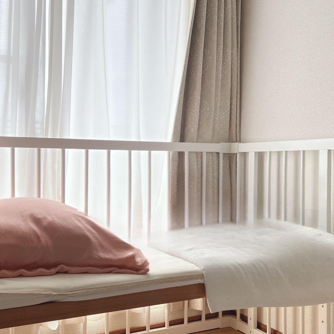 限定色 ファルスカ ベビーベッド ホワイト 白