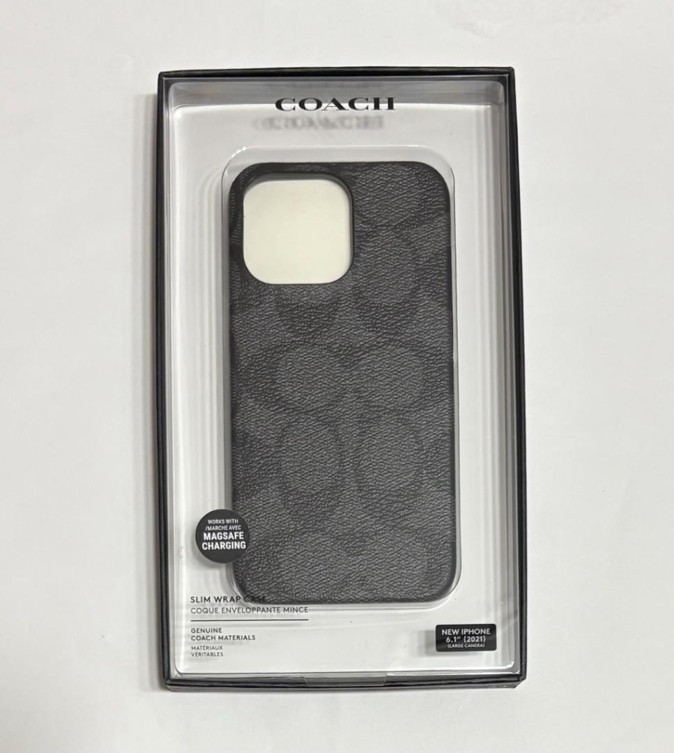 【正規品】 コーチ iPhone13 pro 対応 ケース GRAPHITE