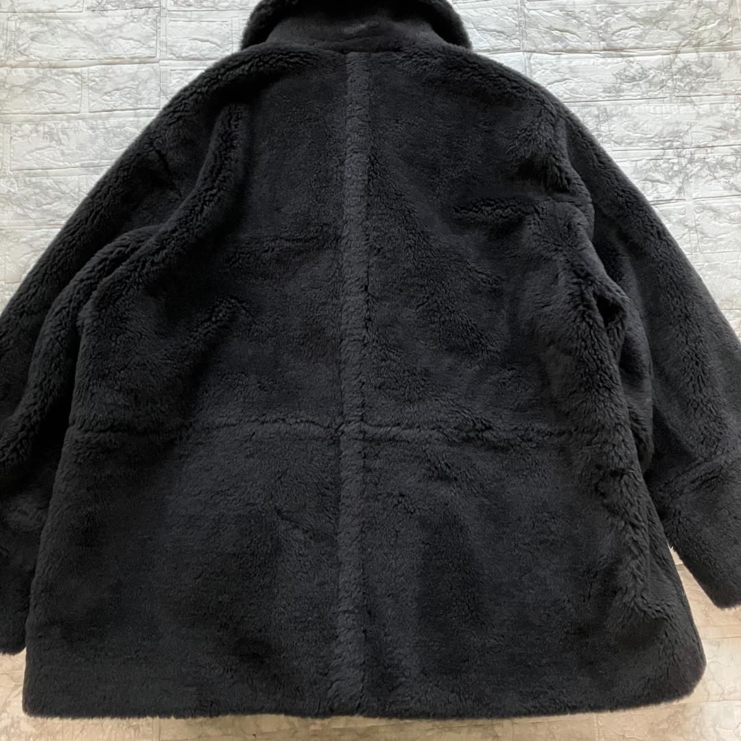 極美品◎23AW カオス ウールボアダブルコート スミクロ フリー