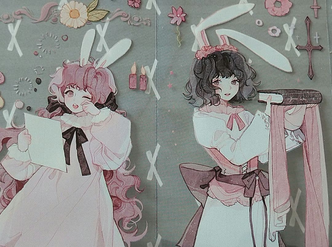 J61＃兔兔唱诗班・初（PET)Menu手帐规划局切り売り海外人物マステ女の子