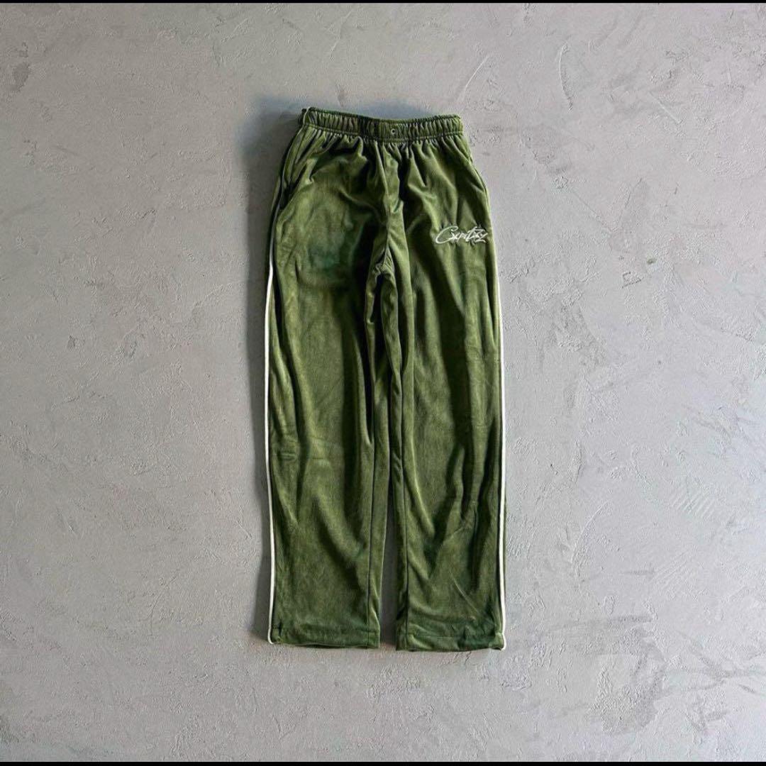 Corteiz Velour Tracksuit Green ベロア