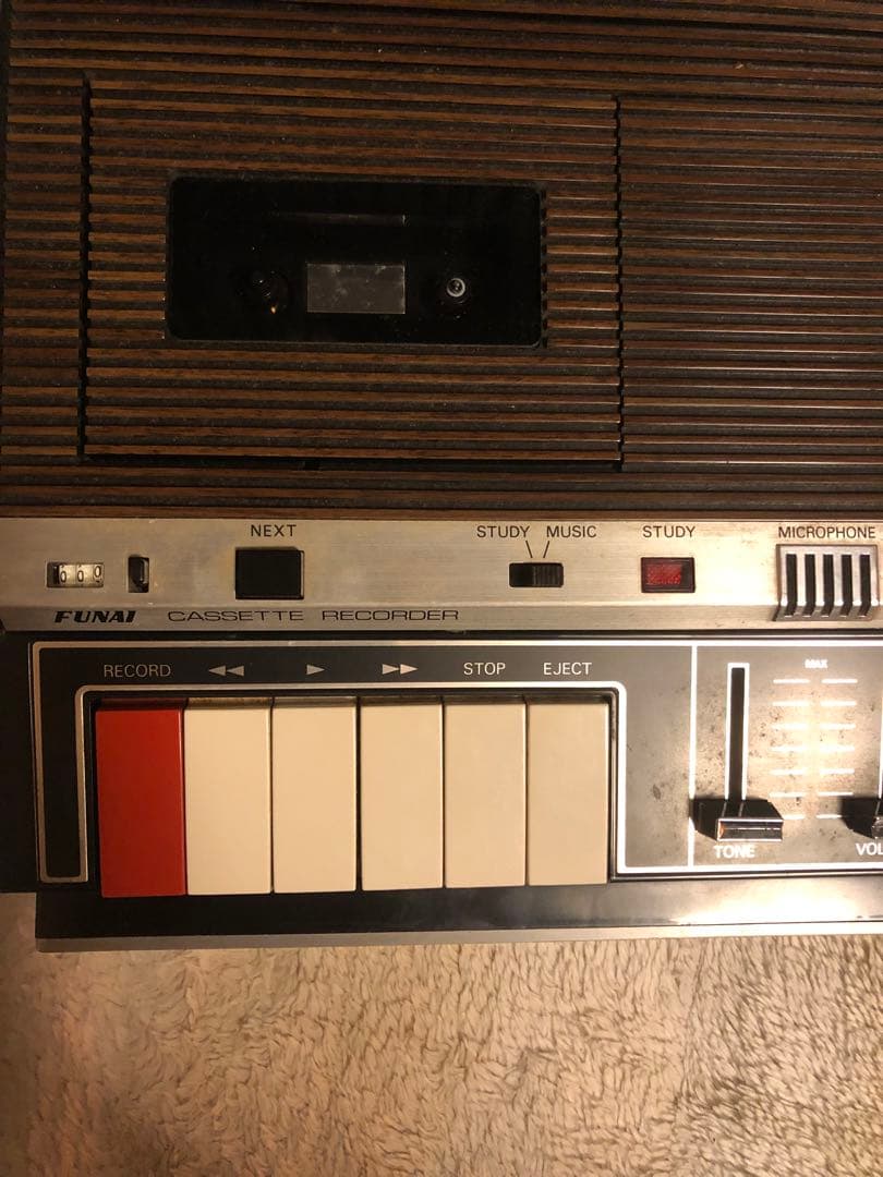 カセットテープレコーダー　船井電気　昭和レトロ