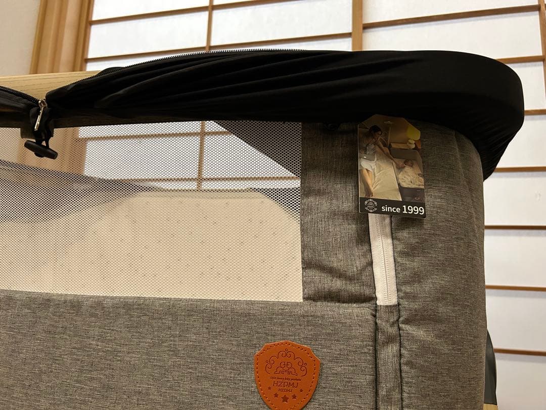 【美品】HZDMJベビーベッド 添い寝 折り畳み式 キャスター