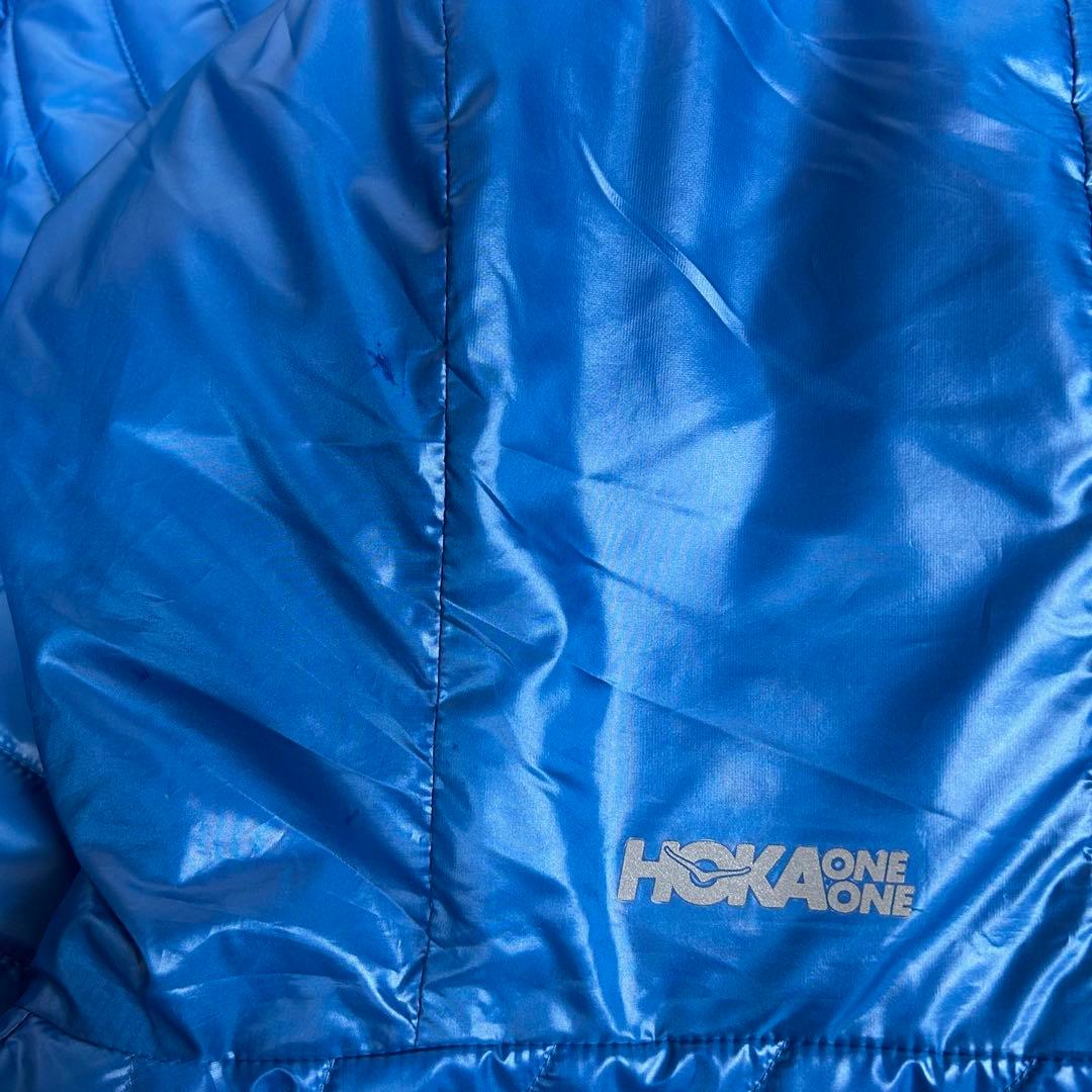 美品❗️HOKA ONEONE パフィージャケット　軽量　ブルー　XS/S