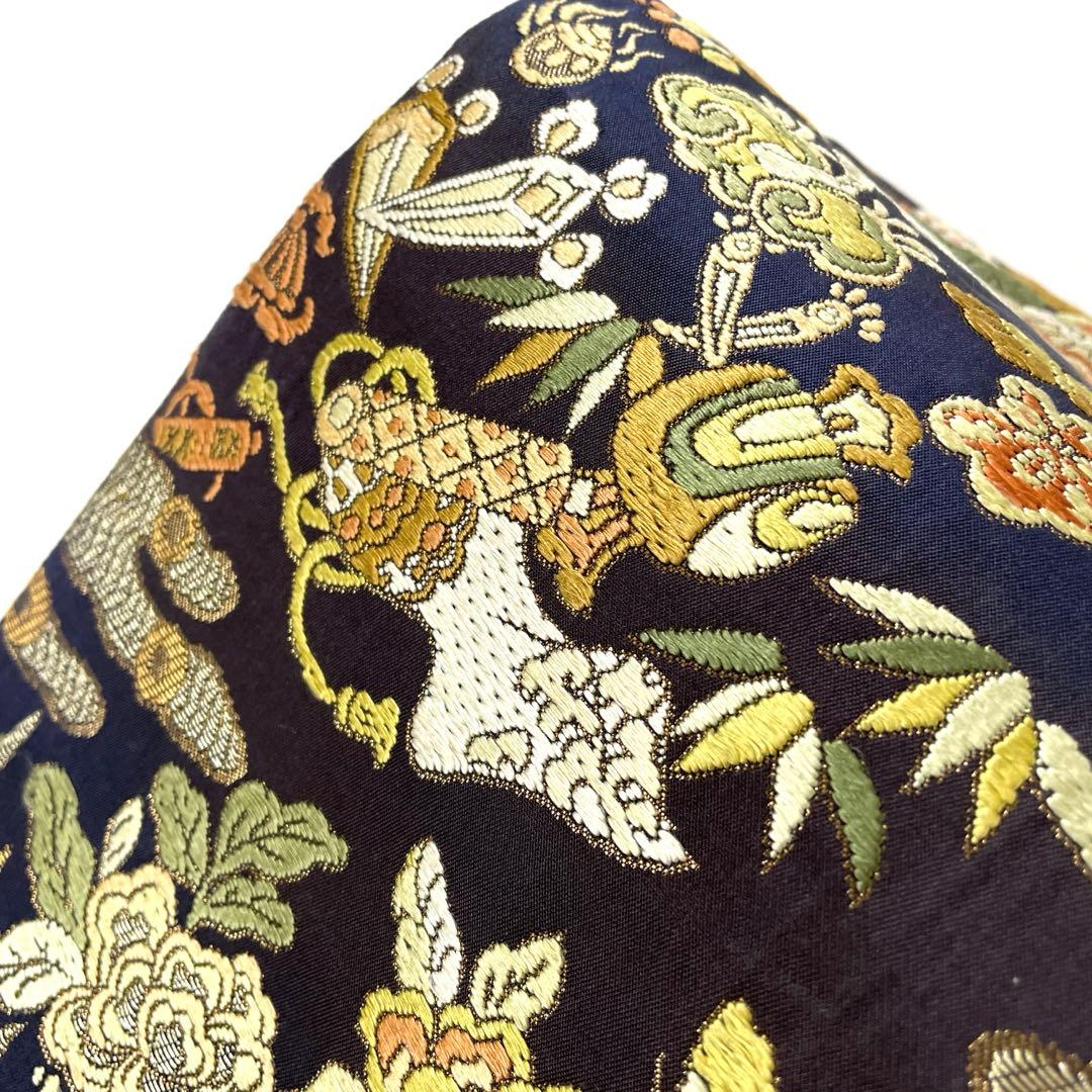 専用帯6105 ●高級 正絹 六通 袋帯 宝尽くし