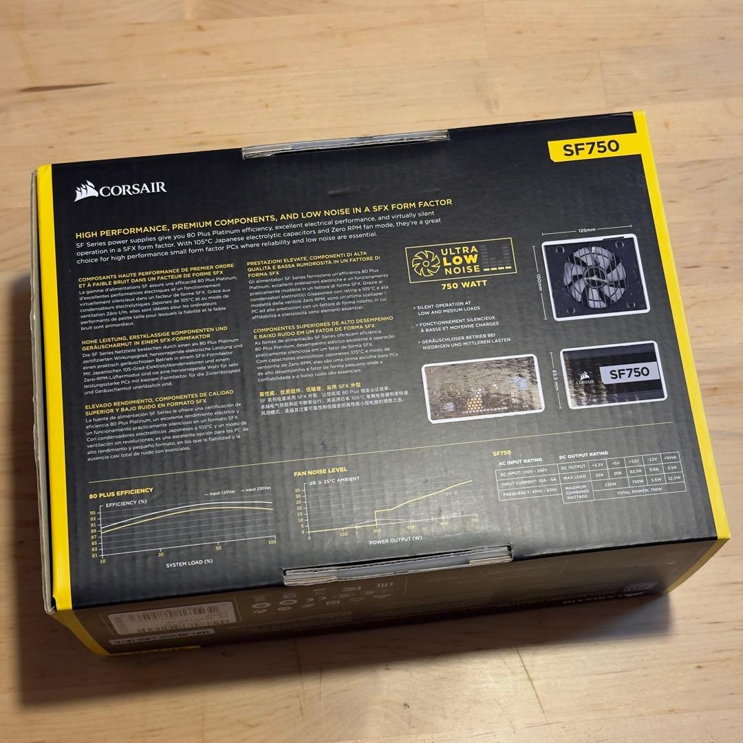 Corsair SF750 750W SFX電源ユニット 80+Platinum