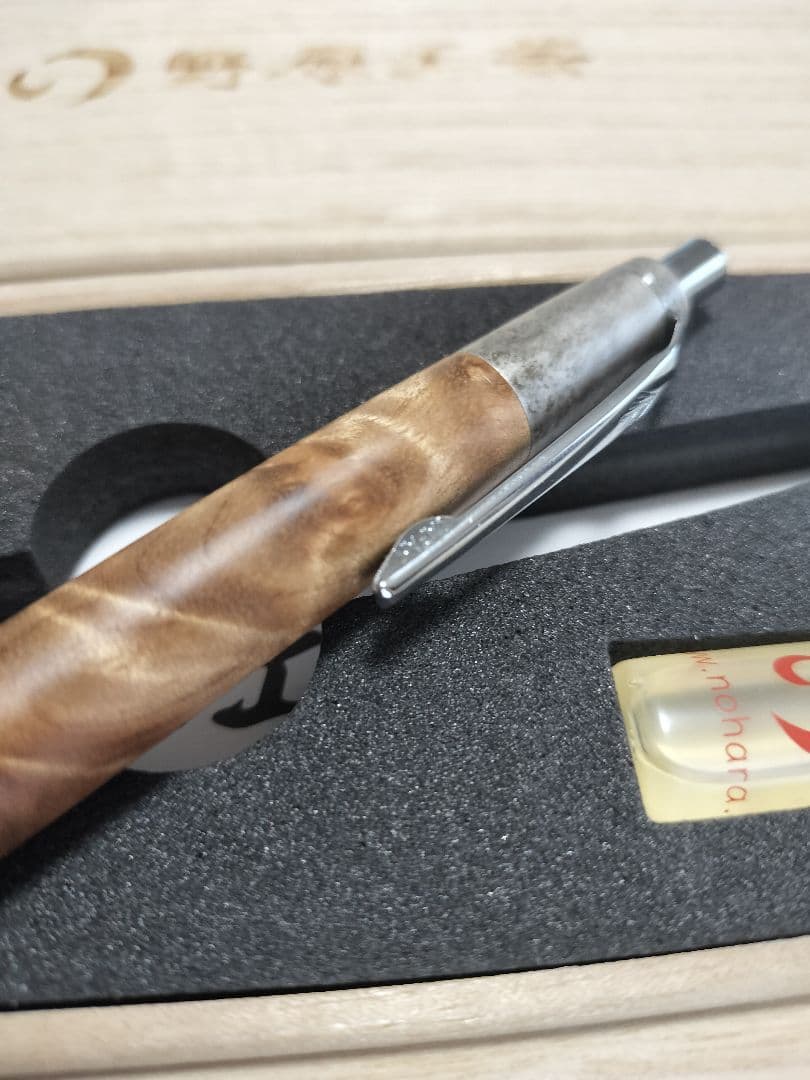最終値下げ 野原工芸 シャープペンシル マーブルウッド 斑紋純銀金具 新型