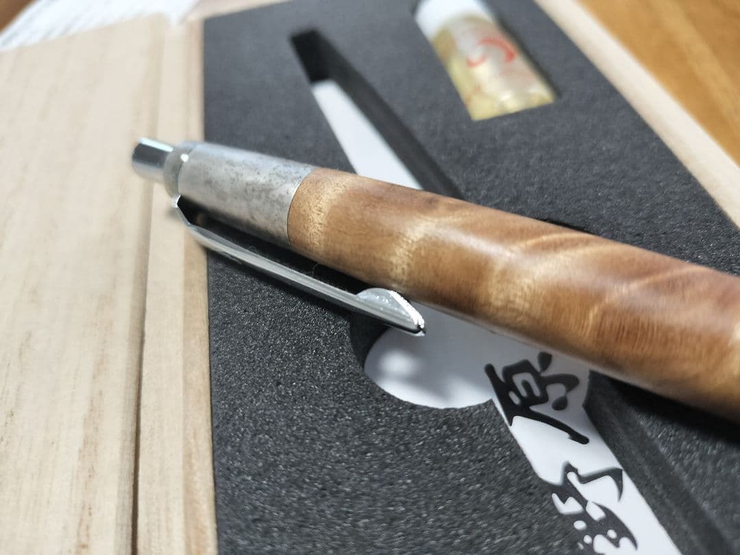 最終値下げ 野原工芸 シャープペンシル マーブルウッド 斑紋純銀金具 新型