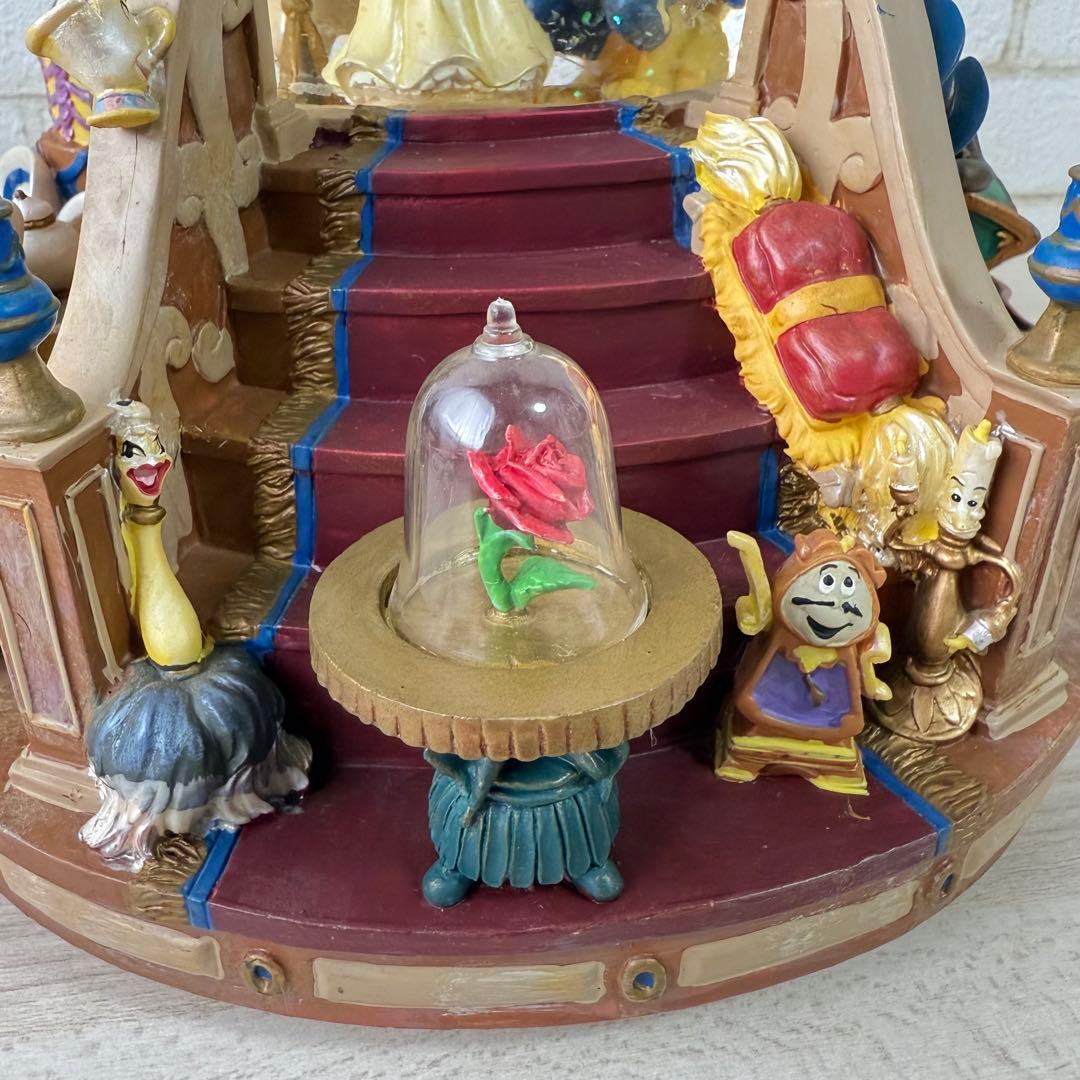 希少 廃盤品★ディズニー 美女と野獣 ライトアップ スノーグローブ スノードーム