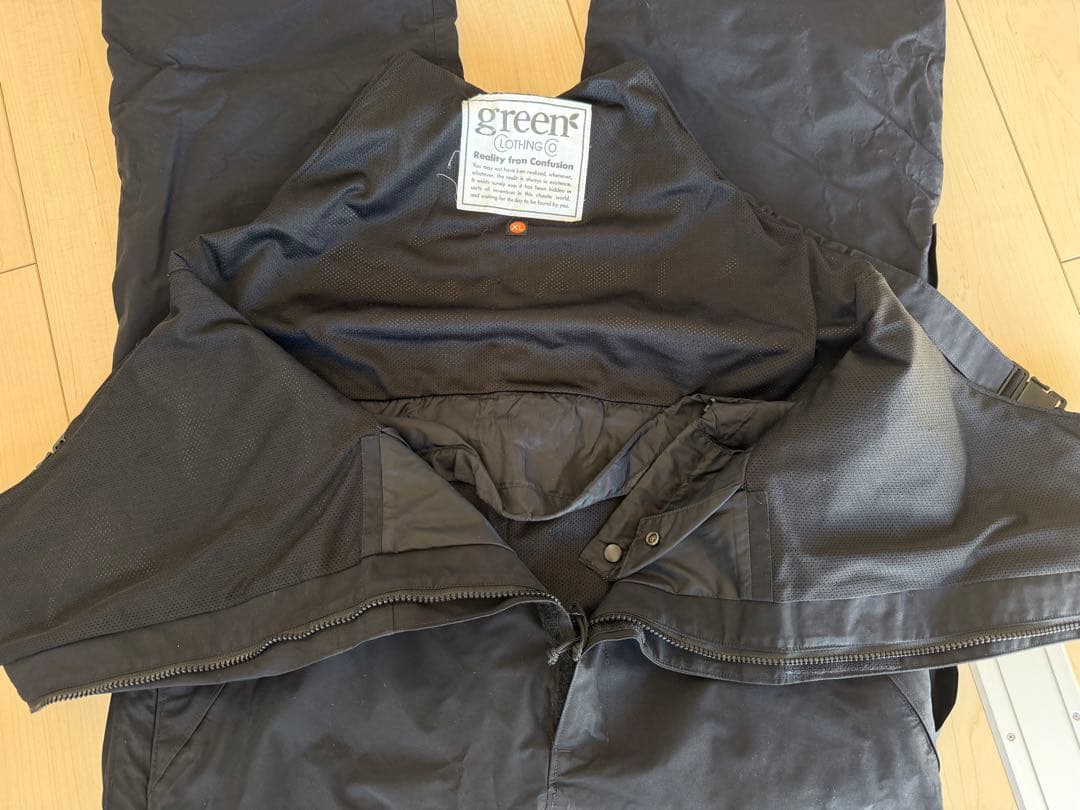 グリーンクロージング　ビブパンツ　XL ブラック　GREENCLOTHING