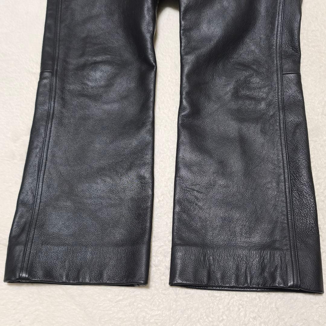 【ソースーンソイ】SRPレザーパンツ ライダースパンツ 本革 ブラック黒