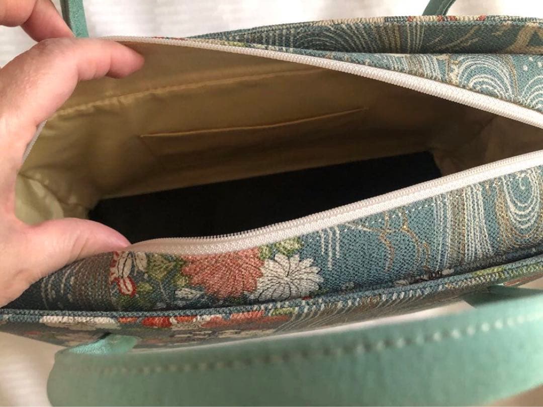 御所解　名古屋帯&利休バッグセット