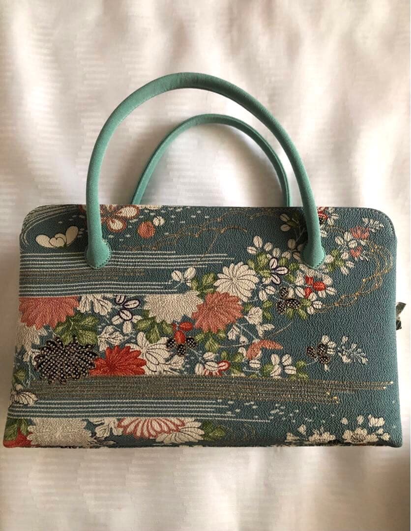 御所解　名古屋帯&利休バッグセット