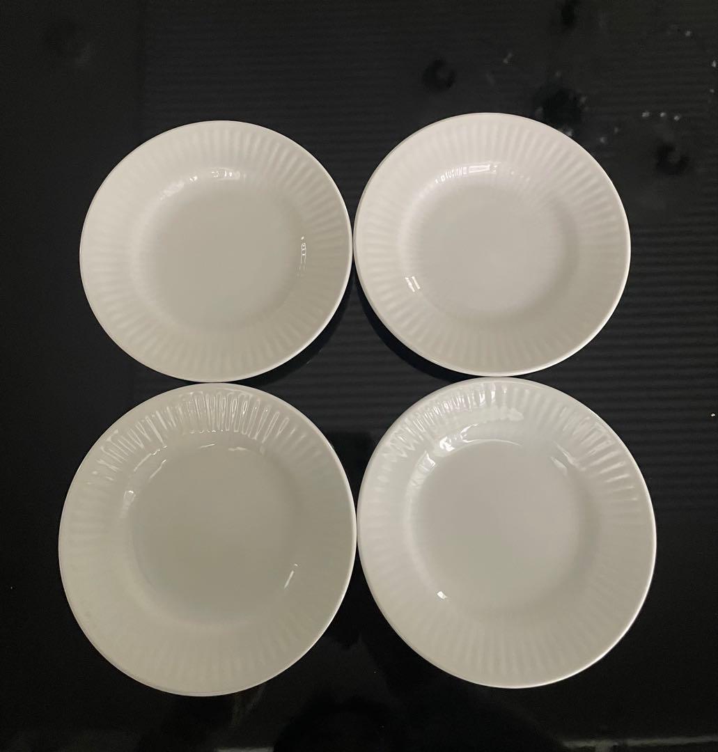 【新品】ロイヤルコペンハーゲン ホワイトフルーテッド プレート 11cm 4枚