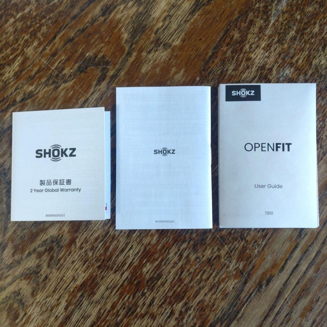 ショックス　Shokz　OpenFit　Black　黒　ワイヤレスイヤホン