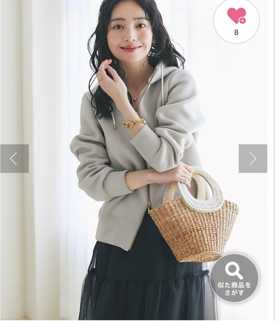 La boutique BonBon♡パールハンドルバスケットS チェーン付