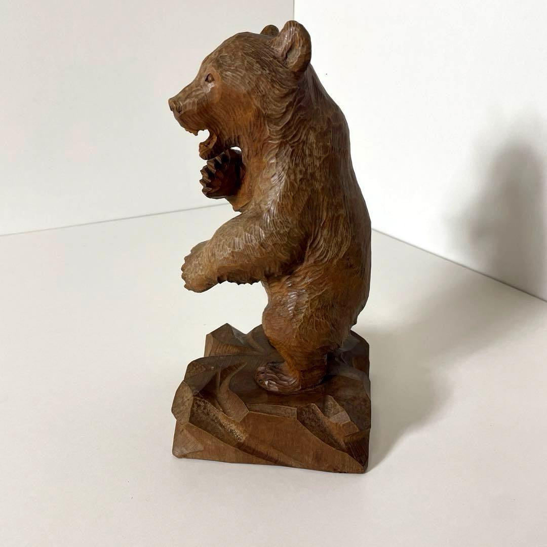 #XG365 アイヌ美術・木彫熊・堀井清司作・一刀彫・民藝・アンティーク・骨董
