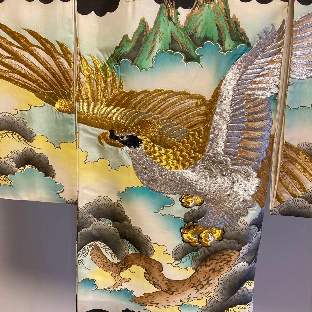 七五三　日本製　羽二重　宮参り　3点セット　5歳用　家紋あり