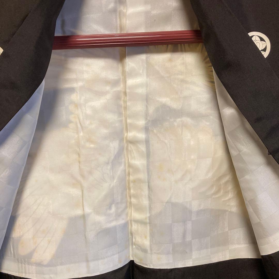 七五三　日本製　羽二重　宮参り　3点セット　5歳用　家紋あり