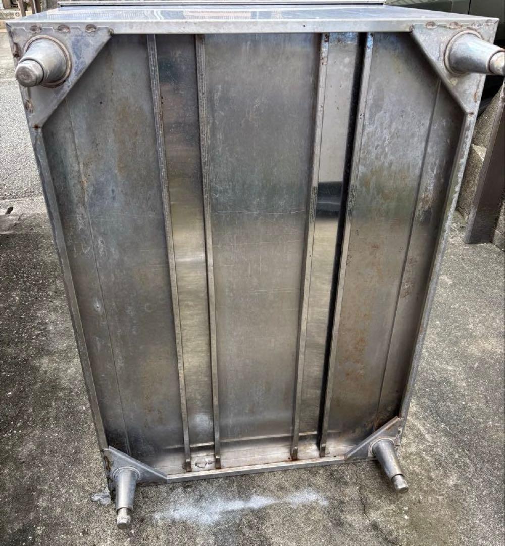 業務用ステンレス スライドドア収納キャビネット　両面扉