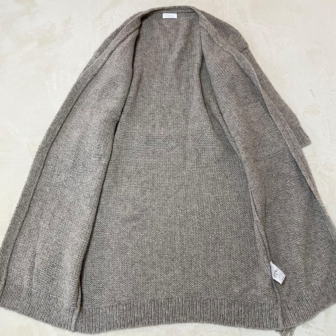 かぐれ　ロングカーディガン　ニットコート　ガウン　ウール　ペルー